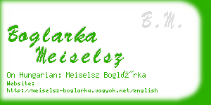 boglarka meiselsz business card